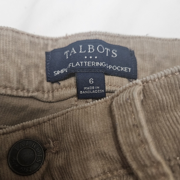 Talbots Tan Corduroy Straight Leg Pants! - Picture 3 of 7